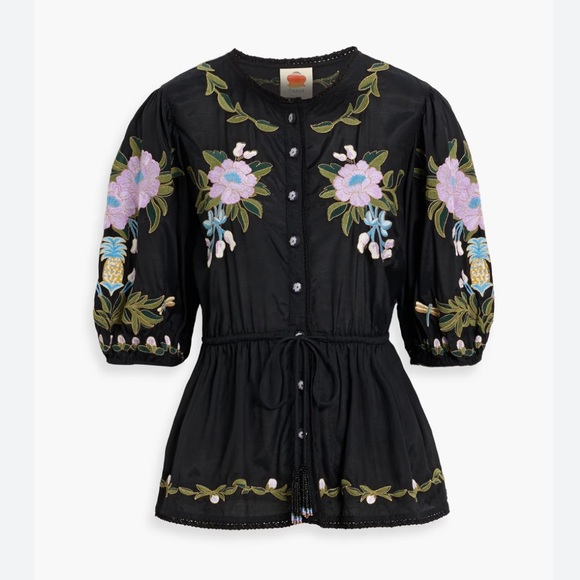 🆕 FARM RIO Winter Garden Blouse L (NWT) 🌺 - Picture 6 of 9